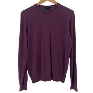 Calder Carmel Men’s 100% Merino Wool Maroon Thin Lightweight Sweater Size Medium